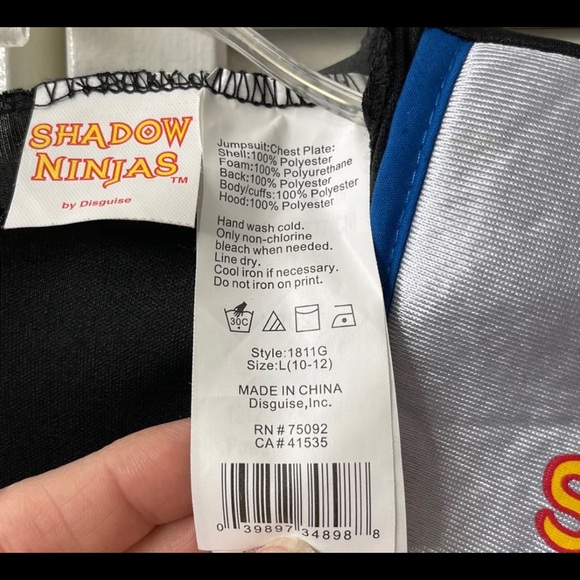 EUC Shadow Ninjas Costume (Size 10-12) - Picture 7 of 7